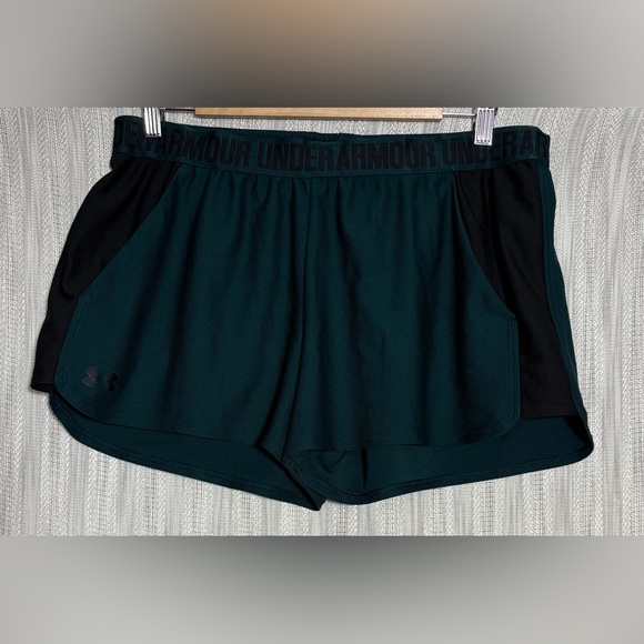 Under Armour dark teal and black Athletic Shorts XL - Picture 1 of 3